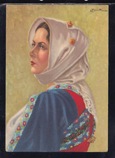 Cartolina costumi sardi usato  Italia