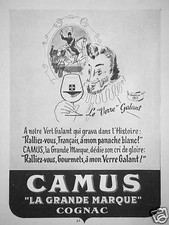 Publicité cognac camus d'occasion  Longueil-Sainte-Marie