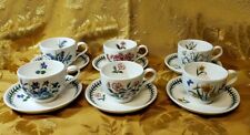 CONJUNTO DE 6 XÍCARAS E PIRES MENSAIS PORTMEIRION *JARDIM BOTÂNICO* JANEIRO-JUNHO GRÃ-BRETANHA, usado comprar usado  Enviando para Brazil