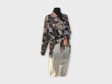 Koszula w kwiaty 44 46 2XL 3XL jedwab bawełna cienka luźna oversize na lato na sprzedaż  PL