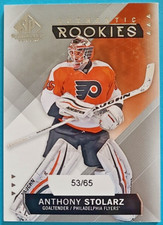 2015-16 Anthony Stolarz SP Gra używana #212 Autentyczne Rookies True RC /65 na sprzedaż  Wysyłka do Poland