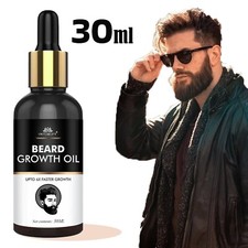 Aceite de crecimiento de barba cabello bigote crecimiento facial natural hombres suero rápido 1 oz segunda mano  Embacar hacia Mexico