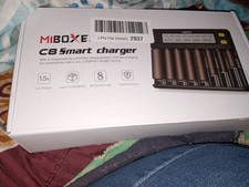 Carregador de bateria Miboxer, carregador inteligente de 8 compartimentos com display LCD automático, , usado comprar usado  Enviando para Brazil