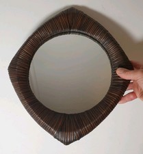 Miroir vintage rotin d'occasion  Angers-
