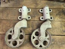 Rodas giratórias antigas vintage de fábrica de ferro fundido rodízio industrial carrinho ferroviário comprar usado  Enviando para Brazil