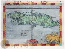 Isola Cuba Nova, Girolamo Ruscelli mapa do século XVI 1574 comprar usado  Enviando para Brazil
