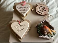 Christmas decorations wooden for sale  MORECAMBE