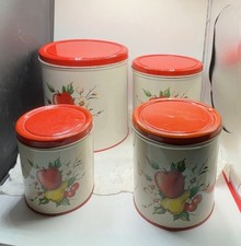 Metal decoware canisters for sale  Natick