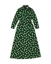 Vestido maxi feminino MADEMOISELLE manga longa Reino Unido 12 verde médio geométrico CE02 comprar usado  Enviando para Brazil