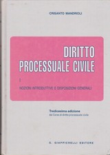 Mandrioli diritto processuale usato  Pozzuoli