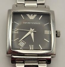 Usado, Emporio Armani AR-5300 relógio masculino data quadrada todo em aço inoxidável pulseira original comprar usado  Enviando para Brazil