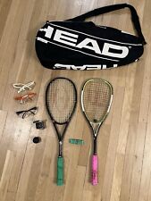 Usado, Squash Harrow Vapor 140g & Wilson N Rage 150g 3 copos cabeça raquete estojo See Des comprar usado  Enviando para Brazil