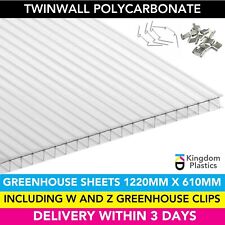 4mm clear twinwall for sale  BURTON-ON-TRENT