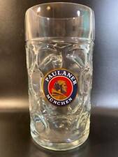 Usado, Cerveja de vidro com covinhas Paulaner Munchen 1 litro Stein – Áustria B5 C3 C5 comprar usado  Enviando para Brazil