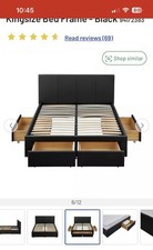 Black kingsize bed for sale  WARRINGTON