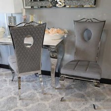 Krzesło glamour Luxury Grey krzesło tapicerowane szare na sprzedaż  PL