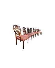 Soberbo conjunto de 8 cadeiras de jantar de mogno estilo Hepplewhite inglês, por volta de 1920 comprar usado  Enviando para Brazil
