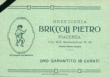 Biglietto oreficeria briccoli usato  Piacenza