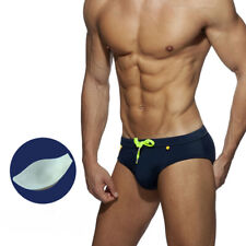 Sólido acolchoada Masculina nadar cuecas Bolsa melhorar a ampliação Push-up Cup Swimwear comprar usado  Enviando para Brazil