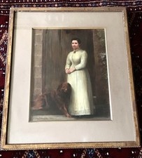 Antique framed oil for sale  BLANDFORD FORUM