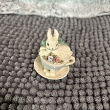 Estatueta vintage de coelho em xícara de chá  comprar usado  Enviando para Brazil