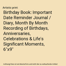 Birthday book important for sale  MAIDENHEAD