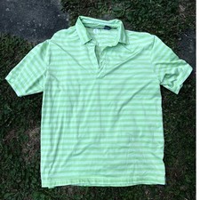 Camisa polo masculina listrada verde Fairway & Greene manga curta desempenho golfe comprar usado Camisa polo masculina listrada verde Fairway & Greene manga curta desempenho golfe comprar usado  Enviando para Brazil