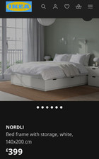 Ikea nordli double for sale  EPSOM