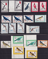 Uruguay, Mi 942-51, 955-58, aves. Con desviaciones de impresión conocidas, 28 sellos segunda mano  Embacar hacia Mexico