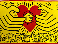Keith haring litografia usato  Roma