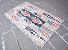 Tapete turco 43"" x 67"" vintage da Anatólia tecido à mão tapete de área de lã Kayseri desbotado comprar usado  Enviando para Brazil