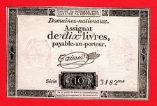 Assignat livres octobre d'occasion  Saint-Just-en-Chaussée
