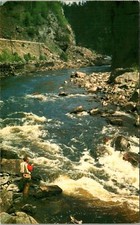 Używany, Sault St Marie-Ontario, rzeka Agawa, pocztówka vintage na sprzedaż  Wysyłka do Poland