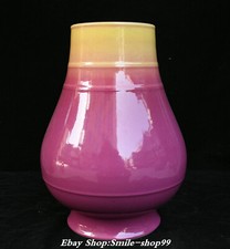 Usado, Vaso de porcelana 11,4" marcado dinastia Yongzheng esmalte roxo garrafa fengshui comprar usado  Enviando para Brazil