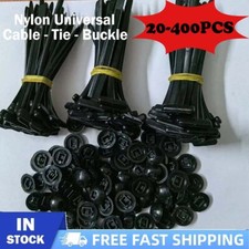 400X Fivela de Amarração Universal de Nylon, Suporte de Laços de Nylon com Zíper Autotravamento Pesado comprar usado  Enviando para Brazil