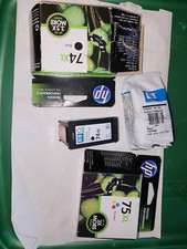 Cartucho de tinta preto genuíno HP 74XL 75XL (CB336WN/CB338WN) pacote com 2 comprar usado  Enviando para Brazil