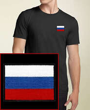 Bandeira russa bordada preto Rússia T-Shirt *NOVO* comprar usado  Enviando para Brazil