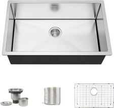 Pia de cozinha 28 polegadas montada embaixo, pia de barra de aço inoxidável 304 premium - 10 pol... comprar usado  Enviando para Brazil