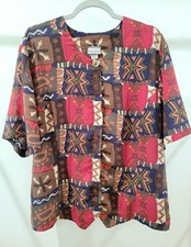 Camisa VACATION Bora Bora vintage estampa tribal manga curta botão para baixo XXL comprar usado  Enviando para Brazil