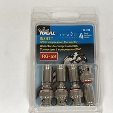 Conector de compressão Ideal Insite BNC RG-59 Insite Technology pacote com 4 92-704 comprar usado  Enviando para Brazil