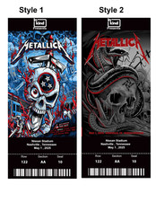 Réplica de bilhete físico lembrança Metallica M72 Nashville TN 1 de maio de 2025 comprar usado  Enviando para Brazil
