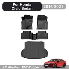 Tapetes de assoalho de borracha forro de carga para 2016-2021 Honda Civic Sedan/2017-2021 Civic Si, usado comprar usado  Enviando para Brazil
