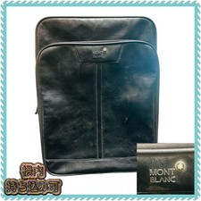 Mala de couro Montblanc toda preta aprox. 40 Lindo design fácil de usar e comprar usado  Enviando para Brazil