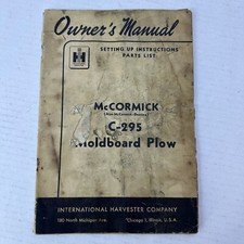 Mccormick owner manual for sale  Vanderbilt
