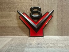 Emblema V8 estilo vintage disponível em preto, vermelho e cromado  comprar usado  Enviando para Brazil