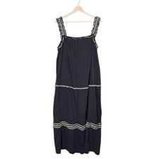 Usado, Vestido maxi preto Old Navy em camadas midi tamanho XL floral bordado férias smock comprar usado  Enviando para Brazil