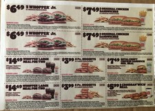 Burger king coupons for sale  Morton Grove