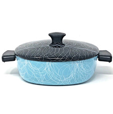 Caçarola Serendipity 2 qt MCM espaguete garoa esmalte preto turquesa panelas comprar usado  Enviando para Brazil