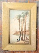 Antique orientalist watercolor for sale  Feura Bush