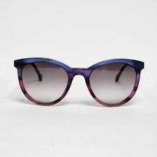 Óculos de sol feminino Carolina Herrera SHE887 azul-violeta desbotado com lente gradiente comprar usado  Enviando para Brazil